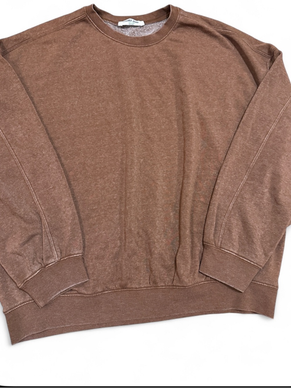 Double Zero washed chocolate brown crewneck sweatshirt 🤎✨